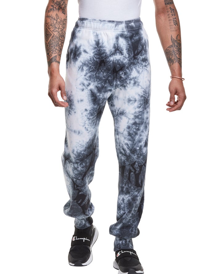 Champion Joggingbroek Heren - Wit/Zwart - Galaxy Dye ( 724680-KOZ )